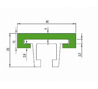 Aluminum Profile For 40 Mm C Profile - Conveyor part