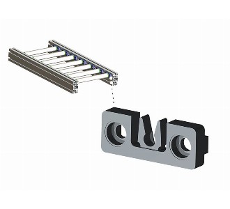  Roller Holder for Roller Conveyors - Conveyor part 12 MM