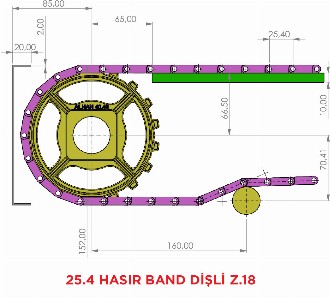 822 Locking Multi-Hinged Wire Mesh Link Belt - Conveyor part