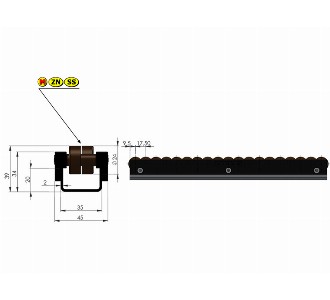 Bead Roller Single Row - Conveyor part - Ø19.50x6.25