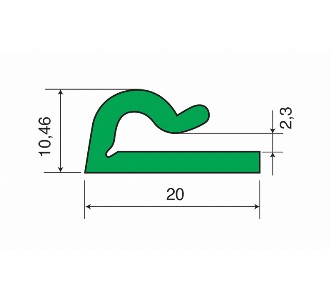 Snap-on Lama Profile PVC - Conveyor part