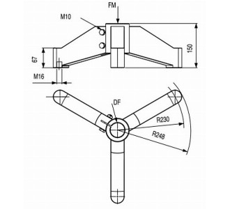 Model: 220 Plastic Triple Foot - Conveyor part