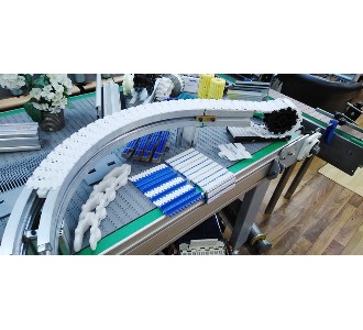 Roller Ear Bat Belt 90° Rotation Aluminum Profile - Conveyor part