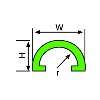 Cylindrical C Profile Alpolen 1000 - Conveyor part