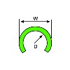 Cylindrical Ear C Profile Alpolen 1000 - Conveyor part